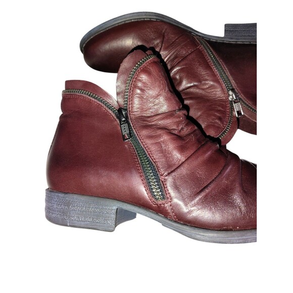 Miz Mooz Luna Burgundy Wine Leather Boot Size 8 Women's   49 - Picture 4 of 16